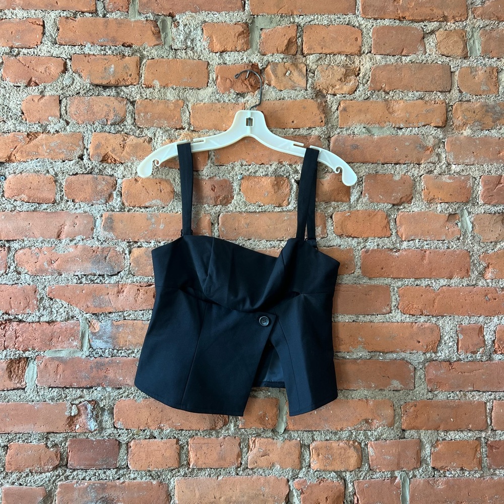 Peppermayo Black Crop Top